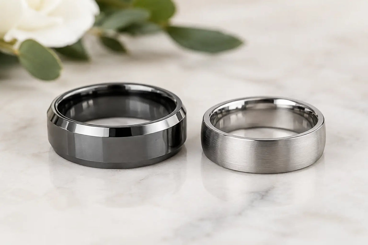 Tungsten Titanium Comparison for Wedding Rings