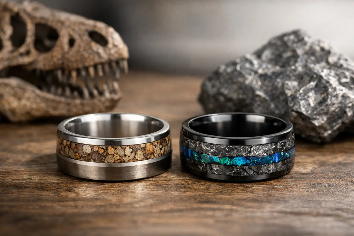 Dinosaur Bone Versus Meteorite Rings: Which Fits?