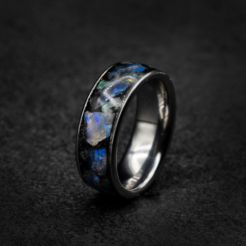 Genuine Opal Rings Tungsten Jewellery for men and women in a variety of styles and sizes 