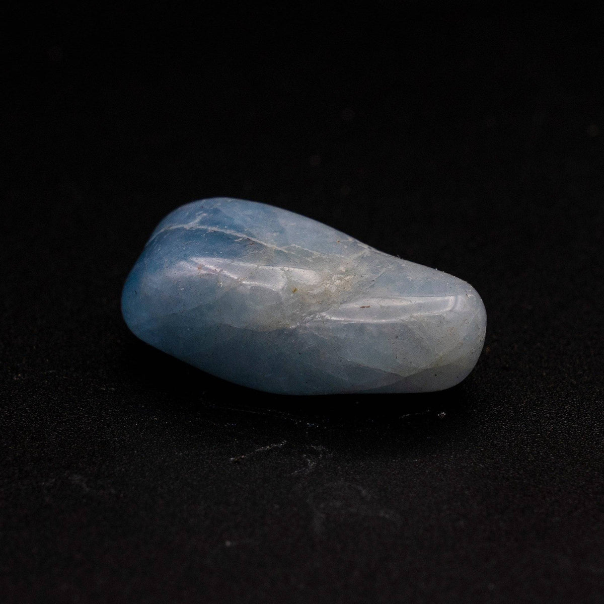Delicate Thin Tungsten Ring with Aquamarine Inlay