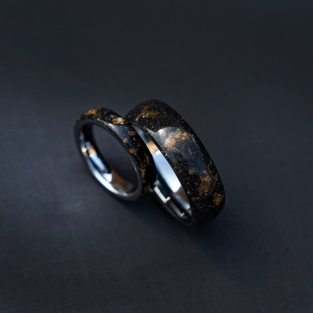 OYO Chondrite Meteorite Domed Tungsten Ring - Decazi
