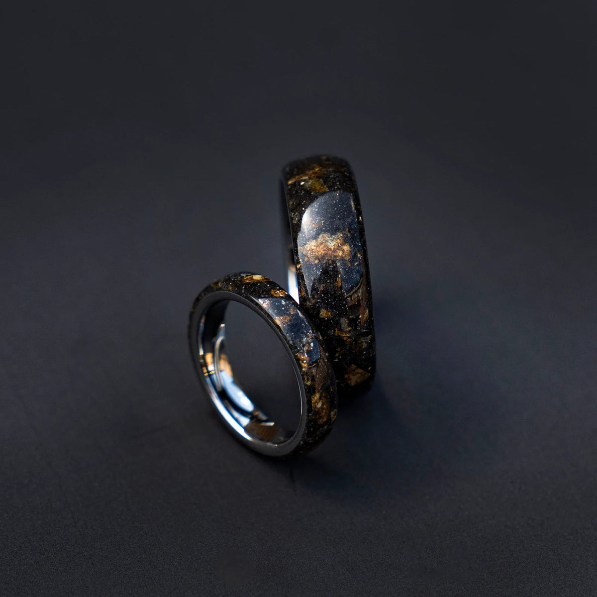 OYO Chondrite Meteorite Domed Tungsten Ring - Decazi