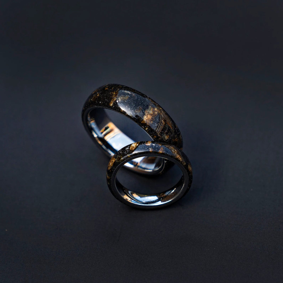 OYO Chondrite Meteorite Domed Tungsten Ring - Decazi
