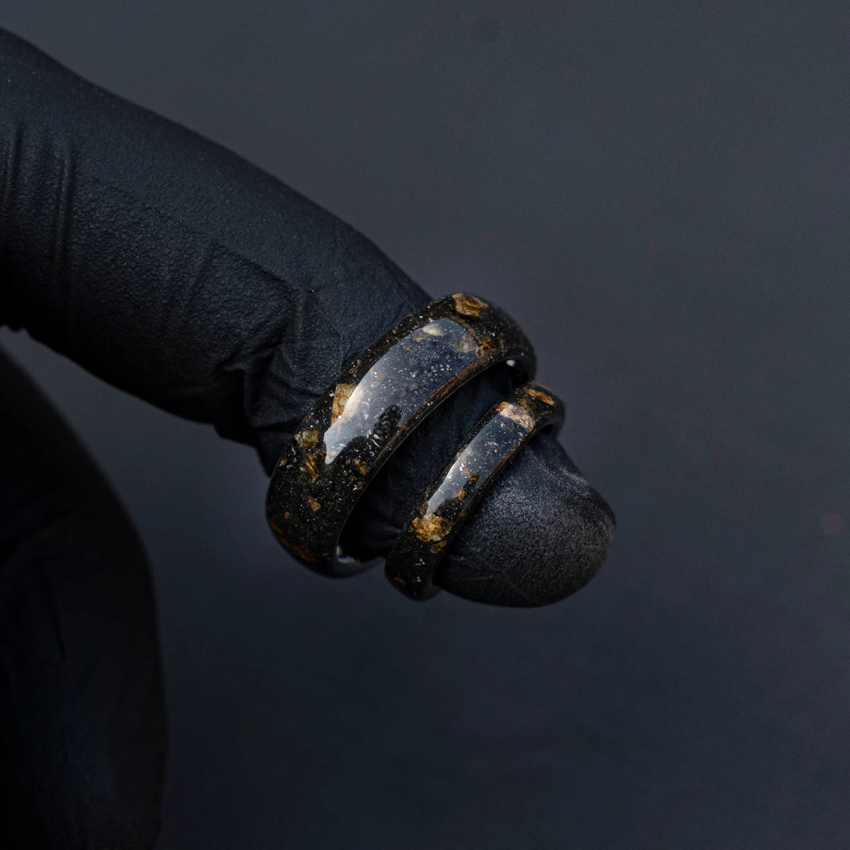 OYO Chondrite Meteorite Domed Tungsten Ring - Decazi