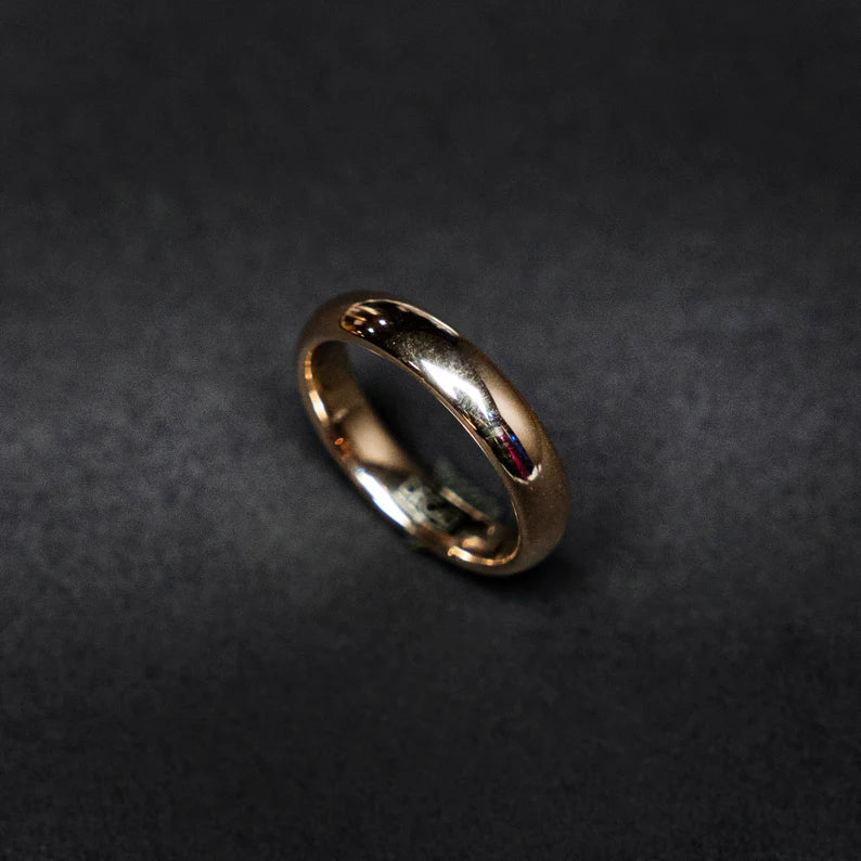 Rose gold tungsten ring