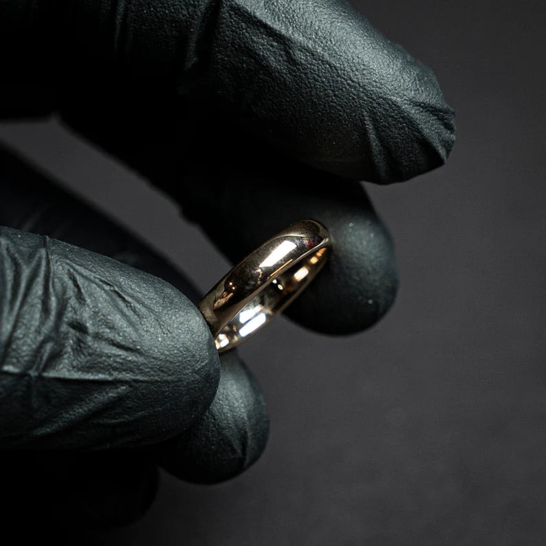 Rose gold tungsten ring