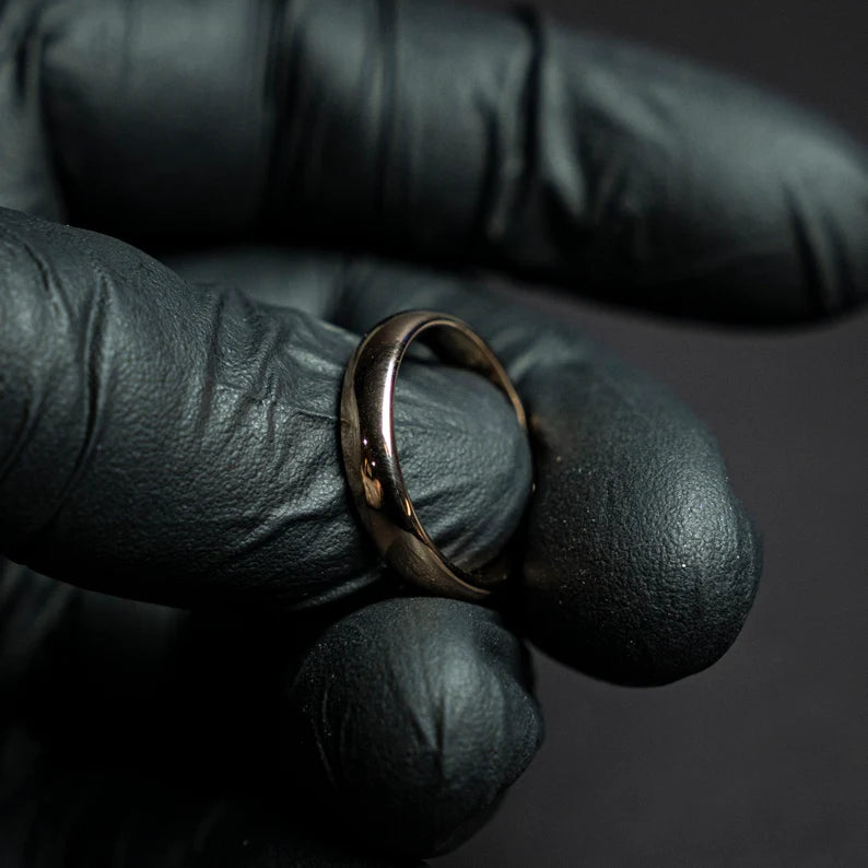 Rose gold tungsten ring