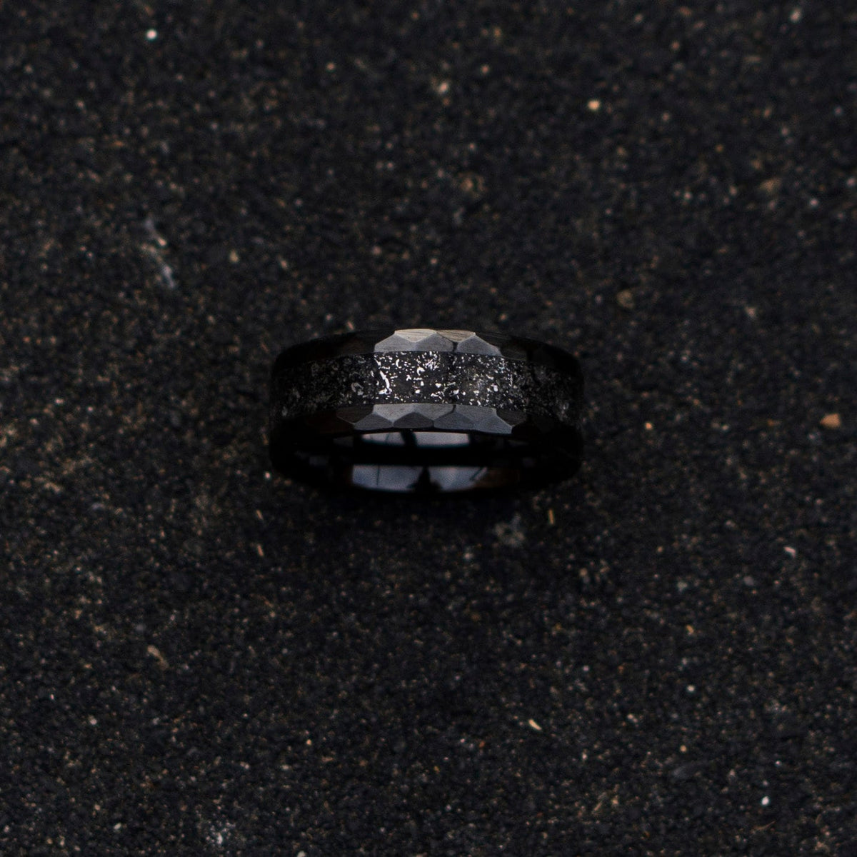 hammered ring, Wedding band, wedding Rings, Anniversary band, Promise rings, Meteorite Tungsten ring, Mens wedding Band, Mens Opal Ring