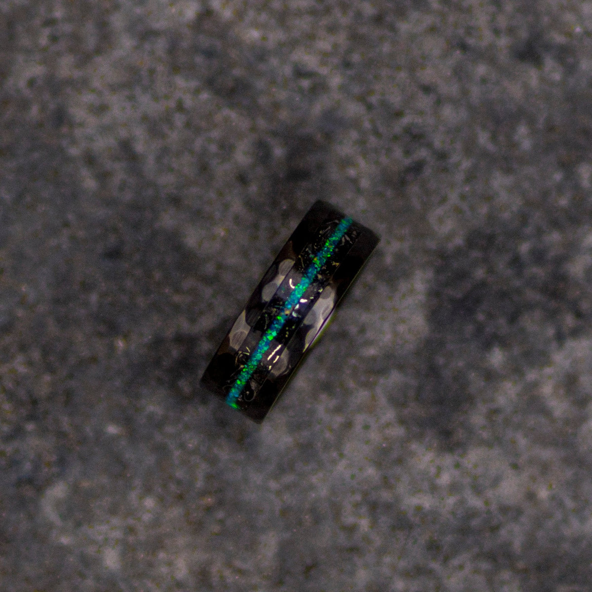 Handmade Black faceted ceramic ring, wedding, mens wedding band, opal ring, tungsten ring, meteorite, meteorite ring, ceramic ring.