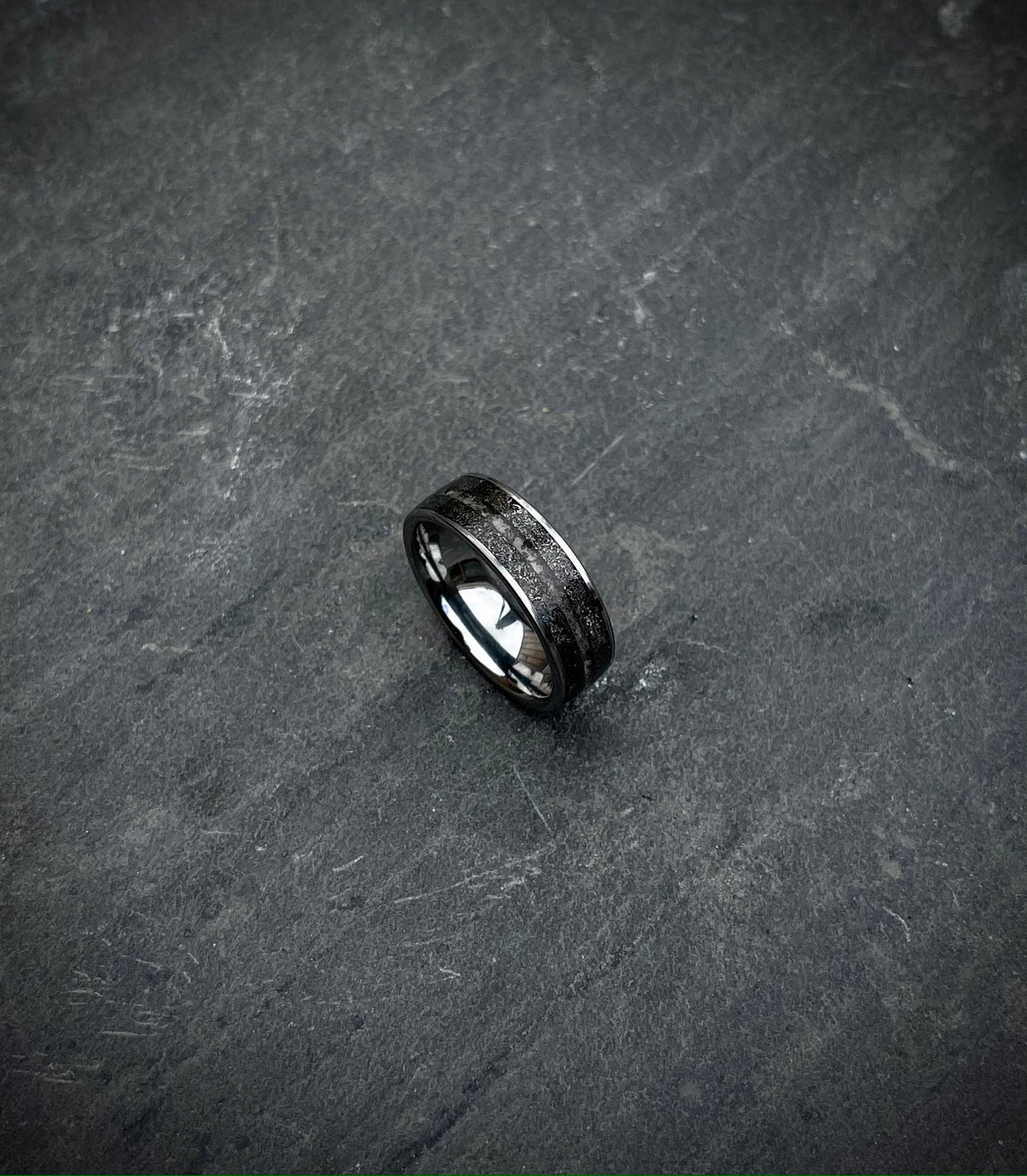 meteorite wedding band, mens wedding band, mens wedding rings, mens ring, meteorite ring, mens rings, Cape York, Lunar meteorite.