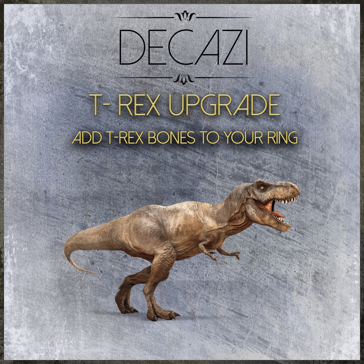 T-rex upgrade, Dinosaur bone ring, fossil ring, upgrade your ring mens wedding band. - Decazi