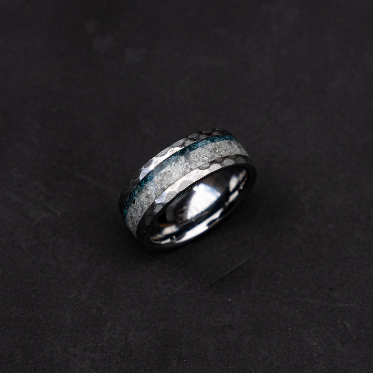 Handmade wedding band with moonstone and Aquamarine, mens wedding band, faceted ring, mens ring, aquamarine ring | Decazi - Decazi