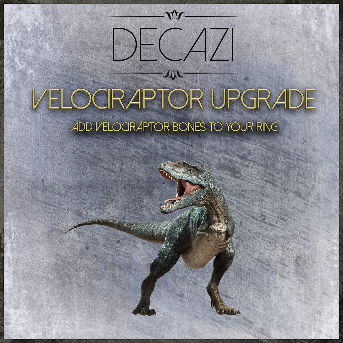 Velociraptor upgrade, Dinosaur bone ring, fossil ring, upgrade your ring mens wedding band. - Decazi