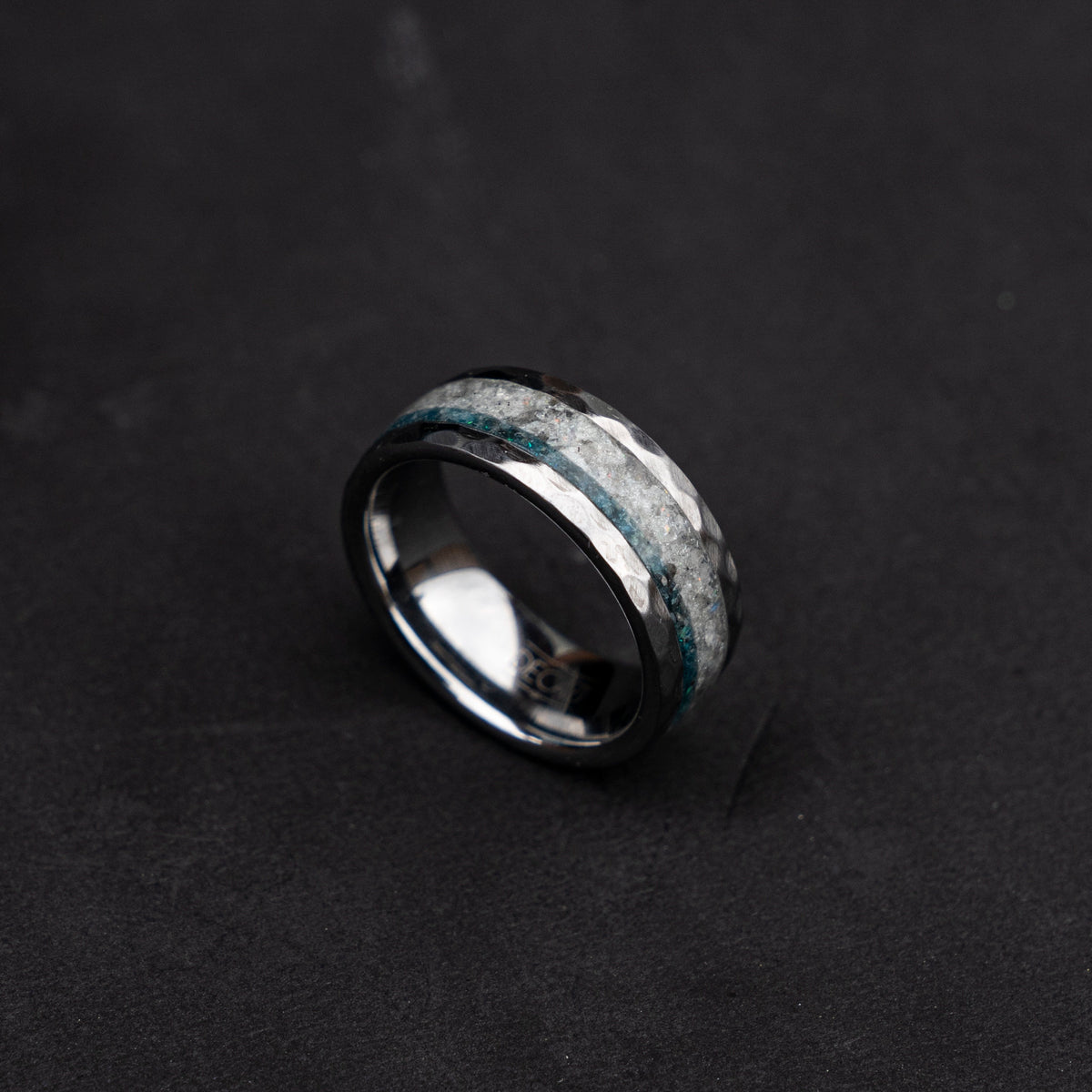 Handmade wedding band with moonstone and Aquamarine, mens wedding band, faceted ring, mens ring, aquamarine ring | Decazi - Decazi