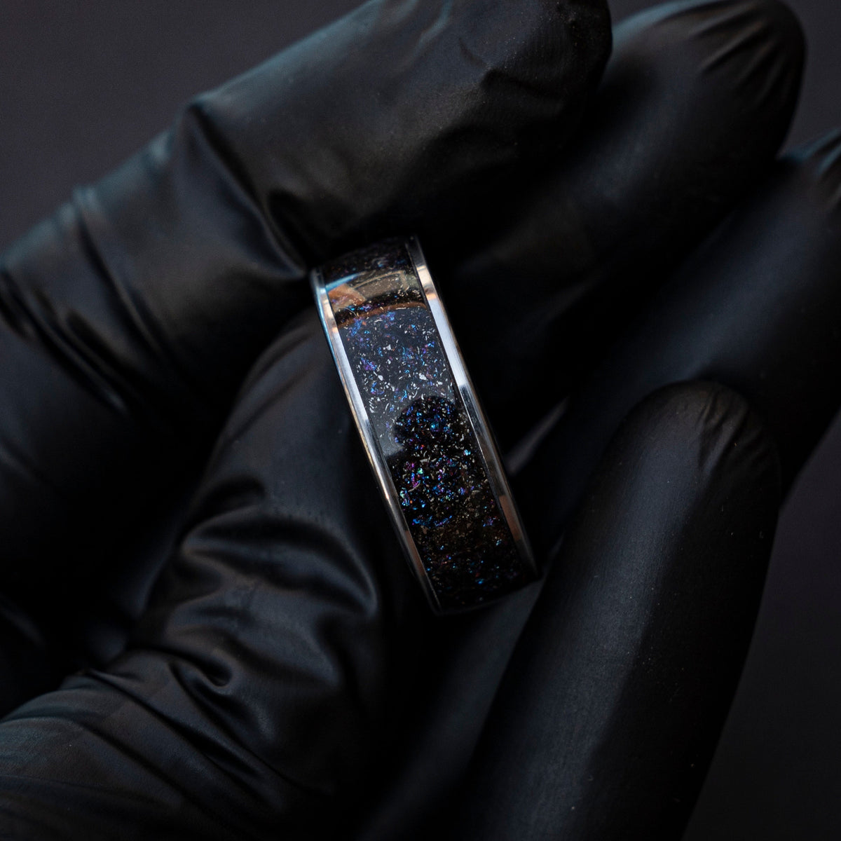 Meteorite galaxy space ring, Meteorite ring, Tungsten ring, Space ring, Promise rings, Meteorite ring men, Handmade jewelry, Everyday ring