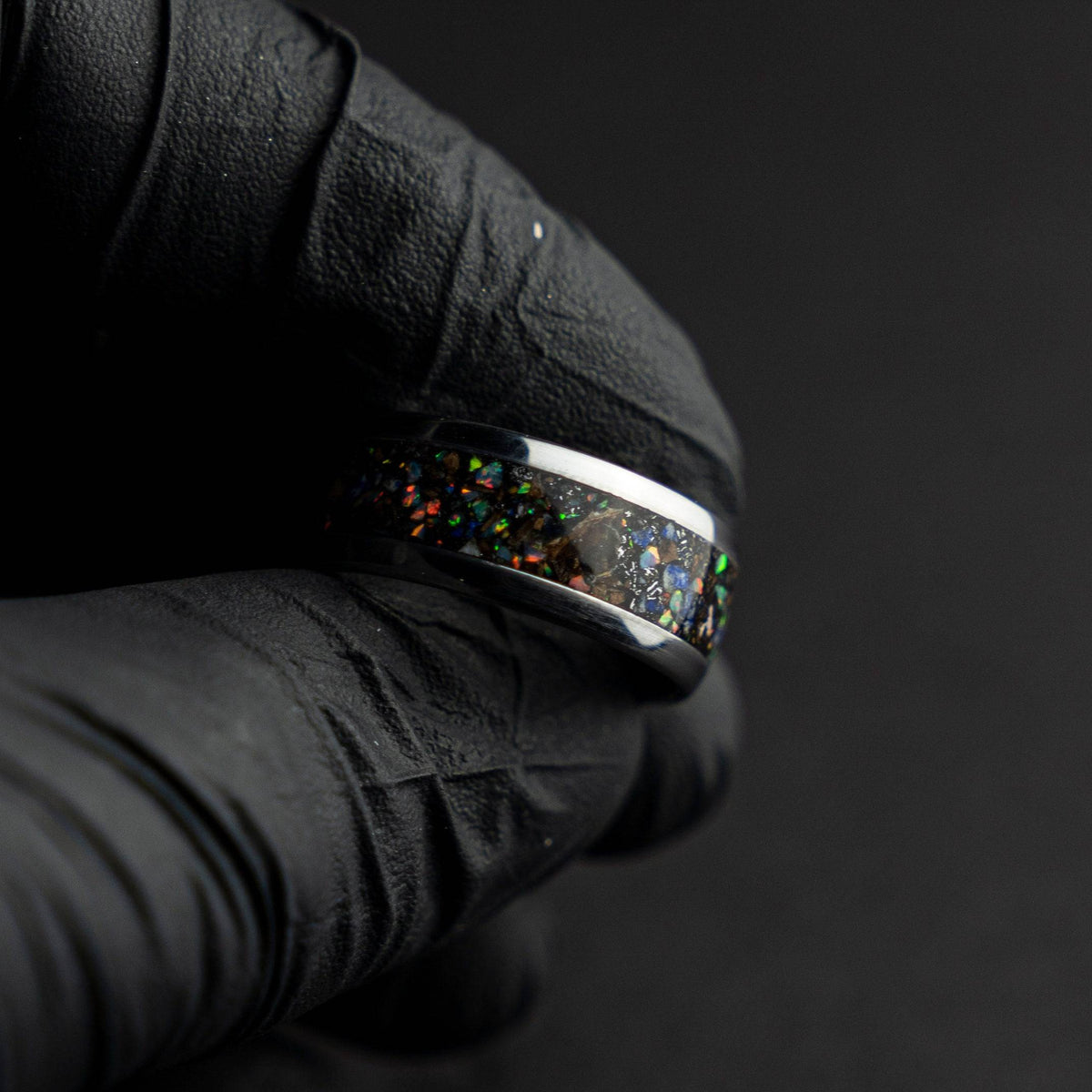 Lapis Tungsten Meteorite Dust T Rex Bone Inlay