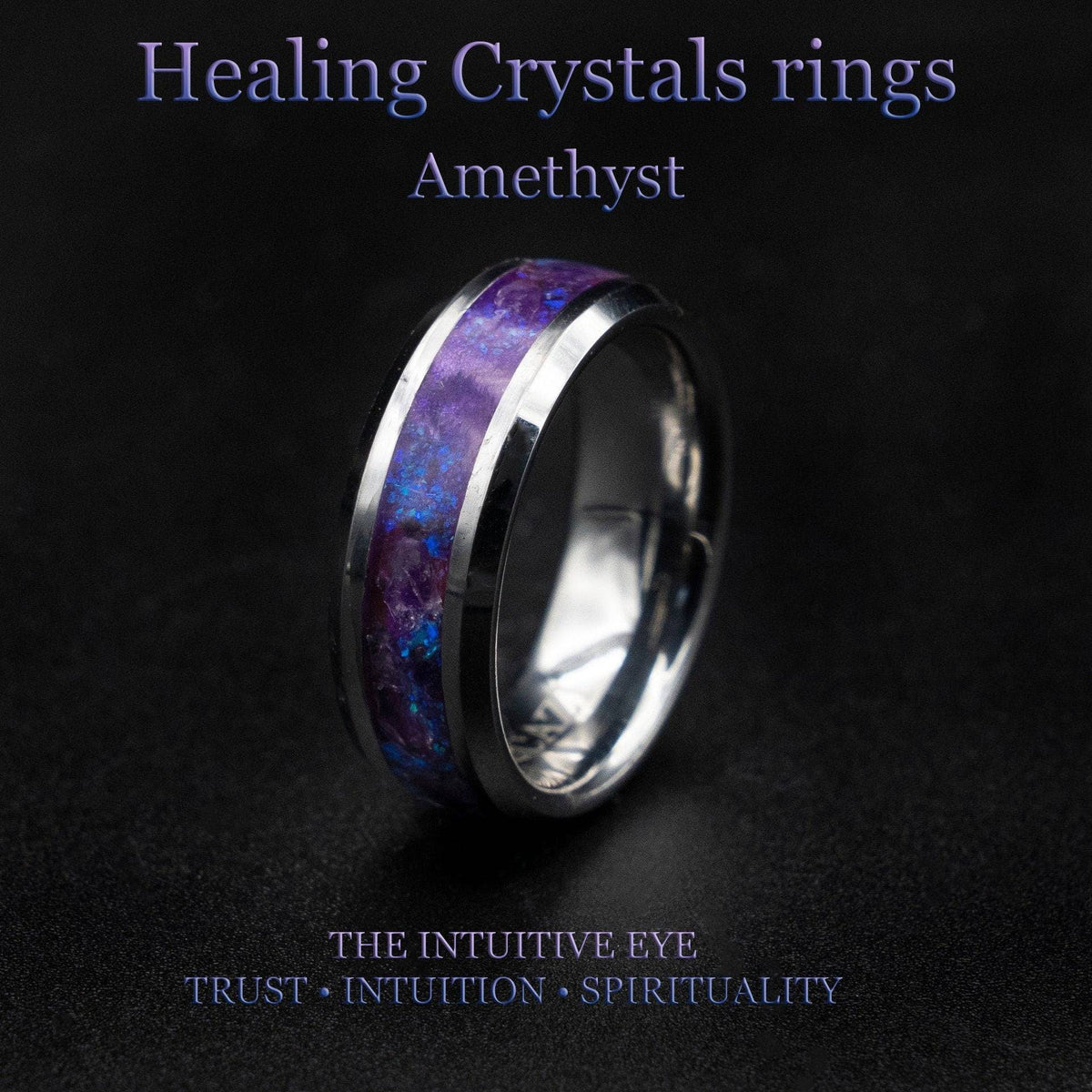 Tungsten Amethyst ring