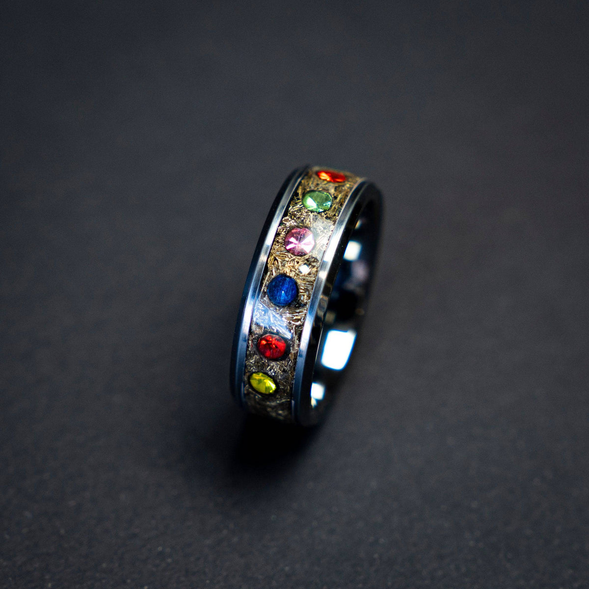 Tungsten Ring with The Six Infinity Stones - Decazi
