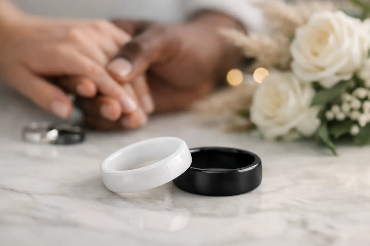 Ceramic Wedding Bands Made for a Different Kind of Love