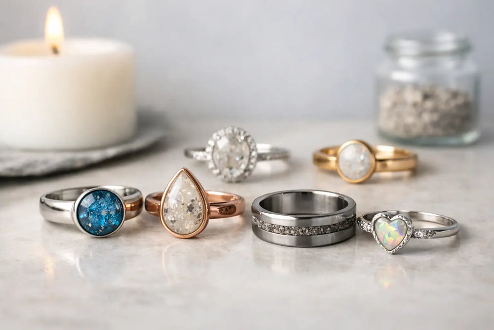 12 Memorial Ring Ideas With Ashes