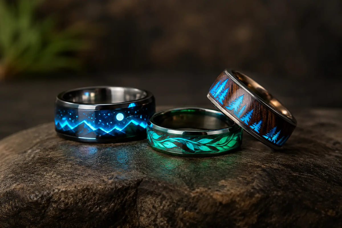Glow Inlay Rings That Tell a Story After Dark