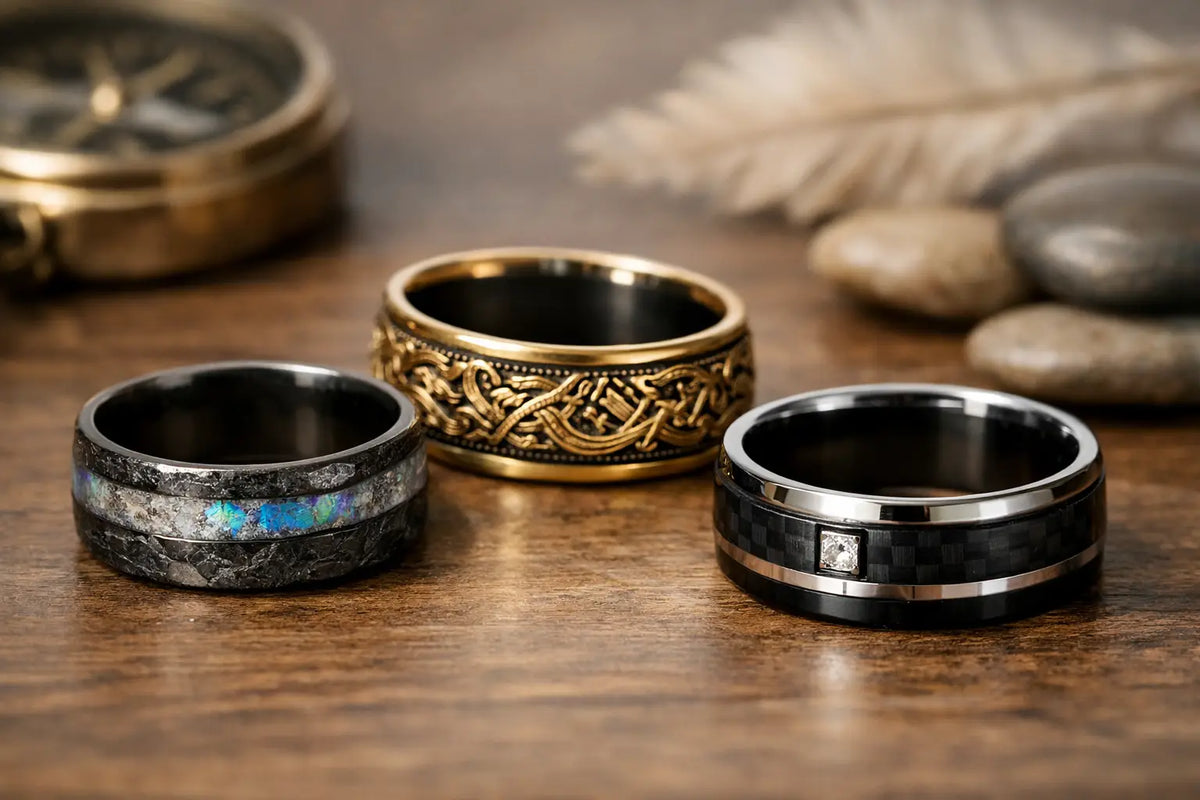 Men's Statement Wedding Bands That Tell a Story