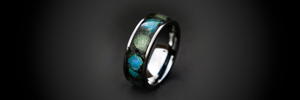 Genuine Opal Rings Tungsten Jewellery for men and women in a variety of styles and sizes 