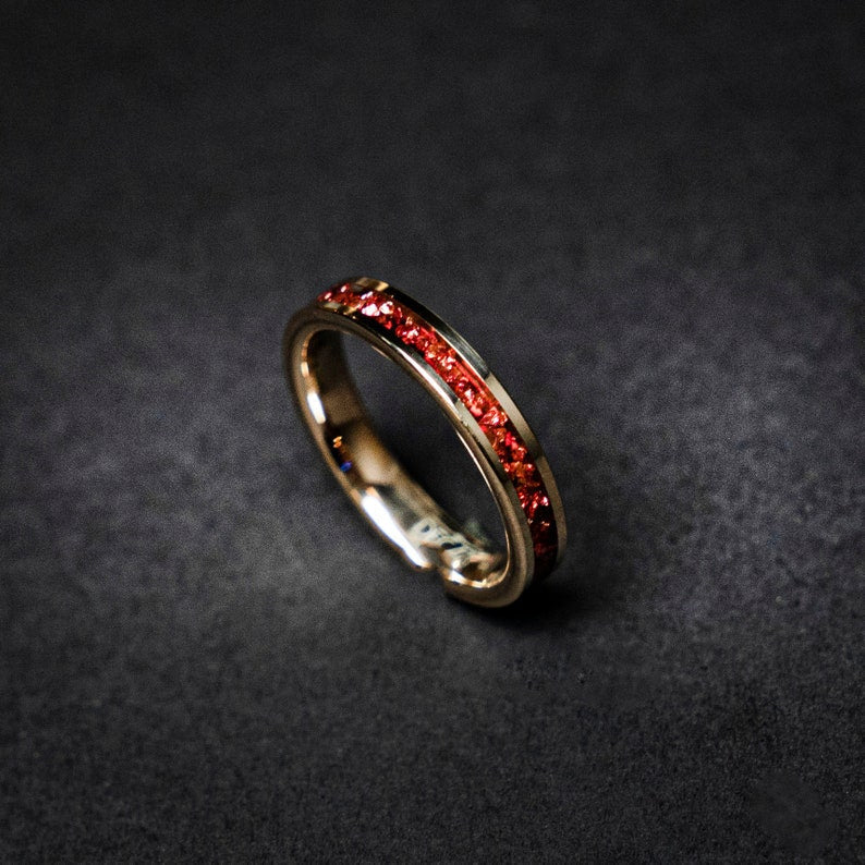 Silver, golden, black tungsten rings boyfriend gift promise ring  