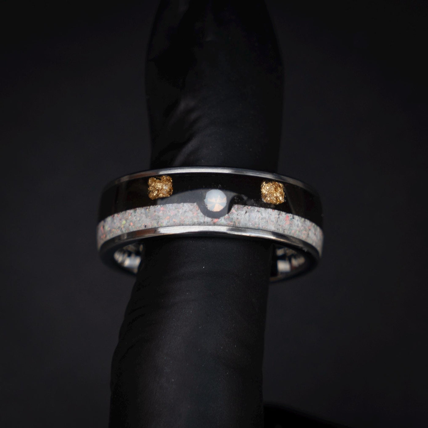 Ultra Ball Silver Tungsten Ring, Japanese Anime Inspired, Unique Ring, Handmade Jewelry, Wedding Ring, Cubic Zirconia Ring, Decazi