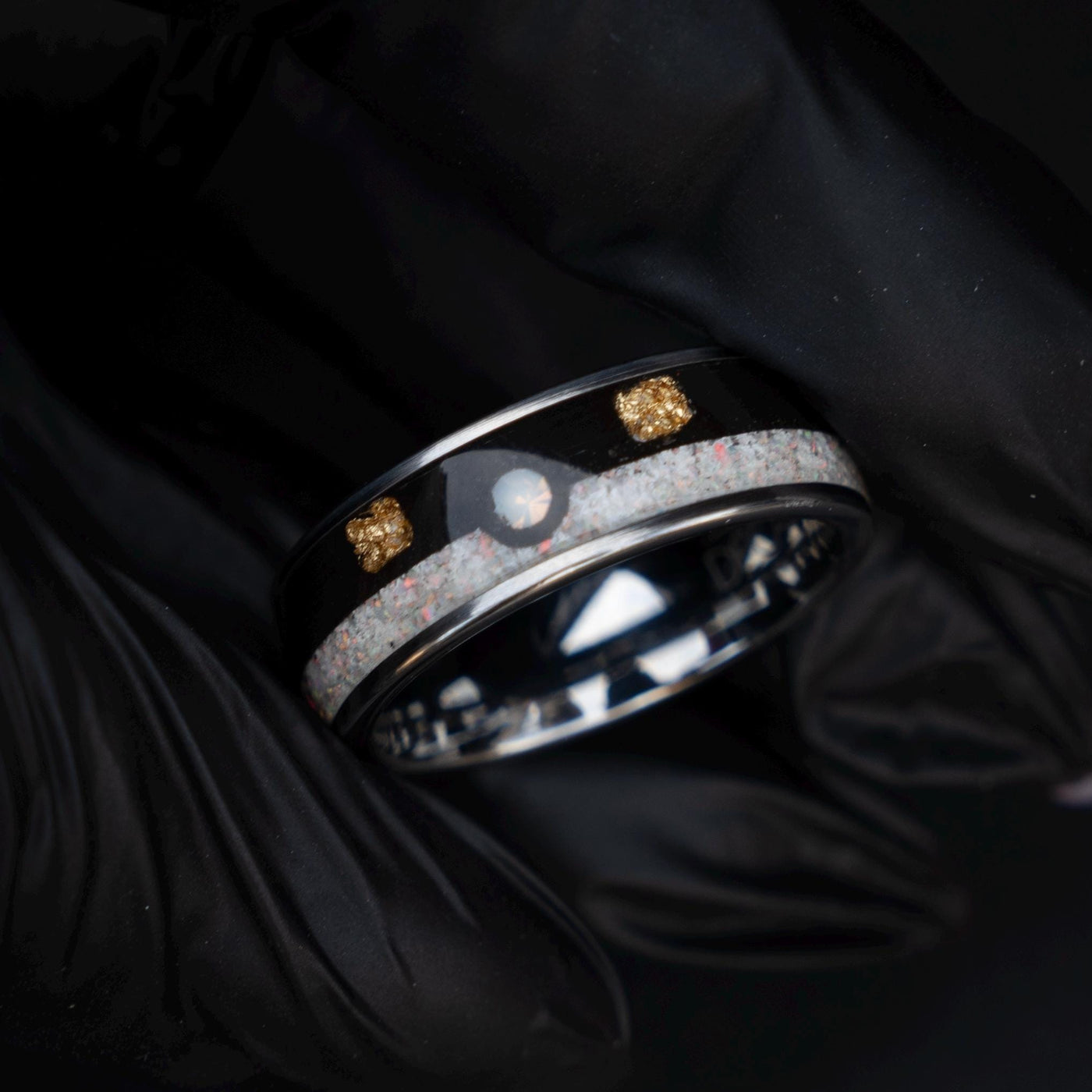 Ultra Ball Silver Tungsten Ring, Japanese Anime Inspired, Unique Ring, Handmade Jewelry, Wedding Ring, Cubic Zirconia Ring, Decazi