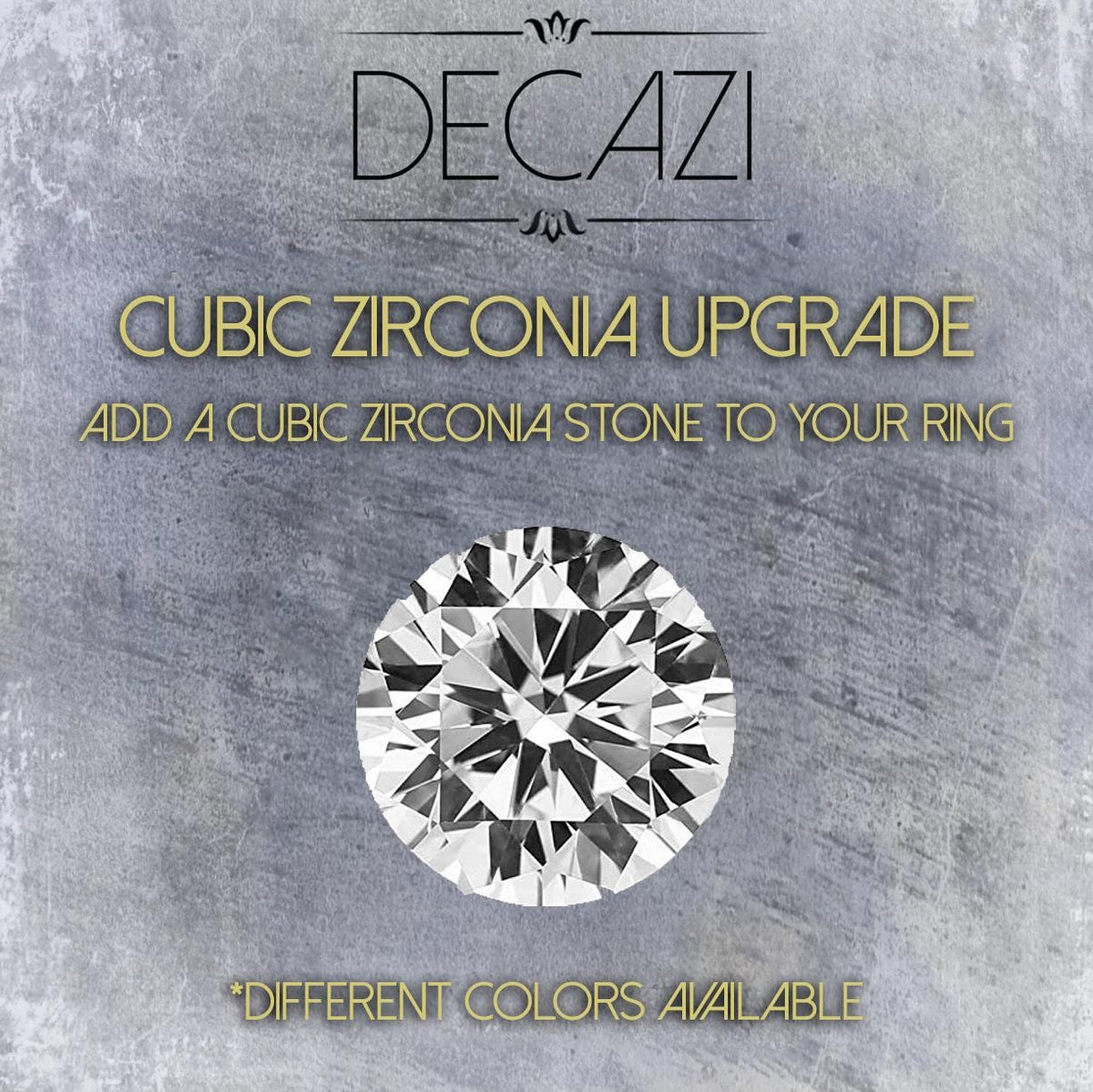 Cubic Zirconia Upgrade, Customize or Personalize your Ring, Wedding Band