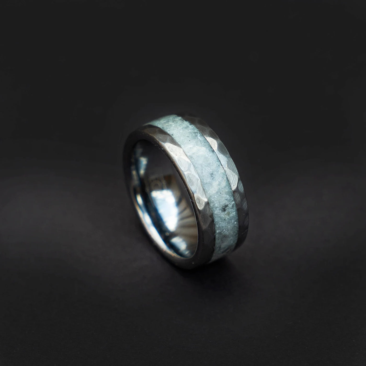 Moonstone Tungsten Ring With Opal - Decazi