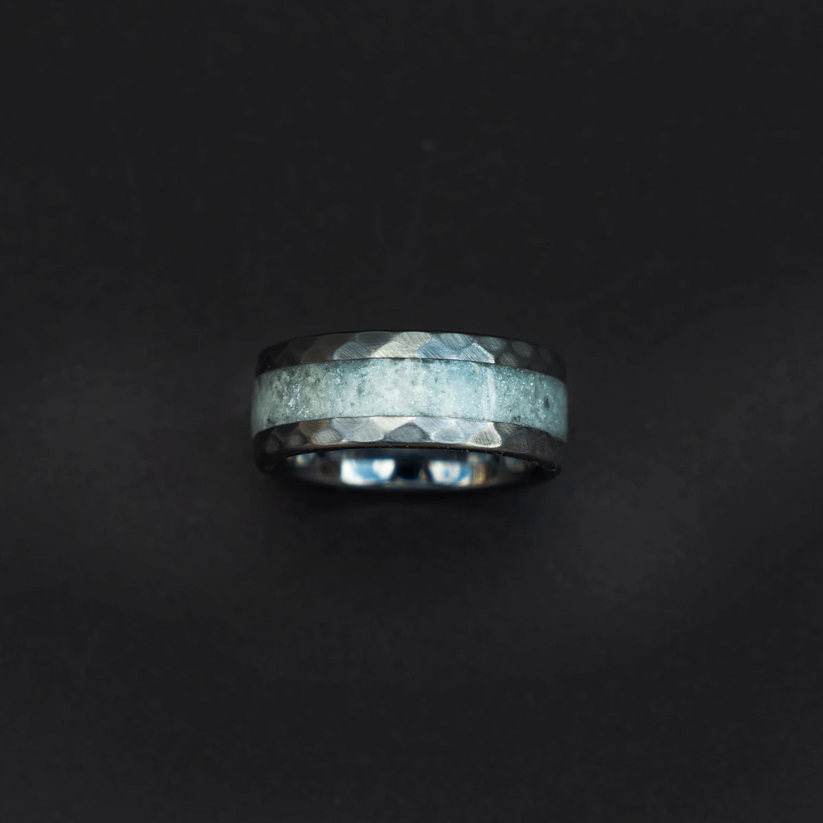 Moonstone Tungsten Ring With Opal - Decazi