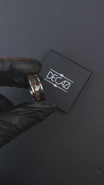 T-rex Dinosaur bone meteorite engagement ring, meteorite ring, mens ring, meteorite ring, dinosaur ring, unique ring, handmade jewelry