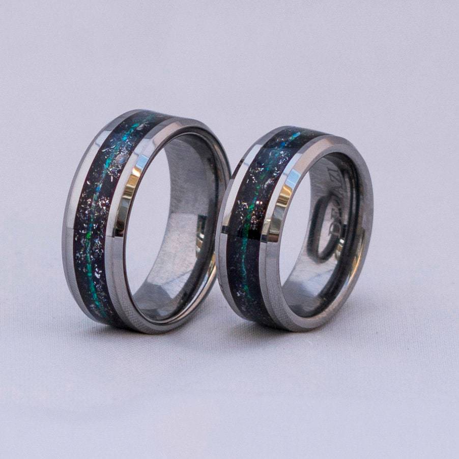 Wedding band gift from bride to groom on anniversary