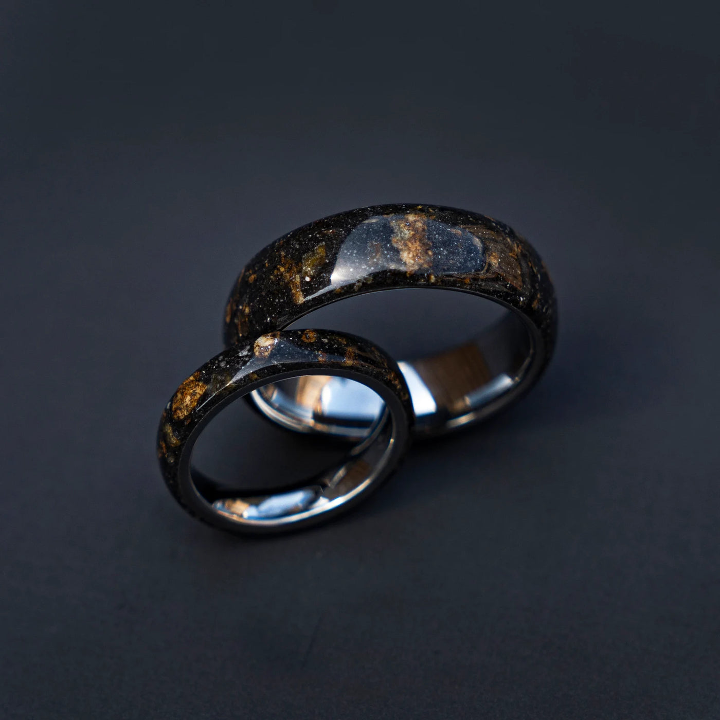 OYO Chondrite Meteorite Domed Tungsten Ring - Decazi