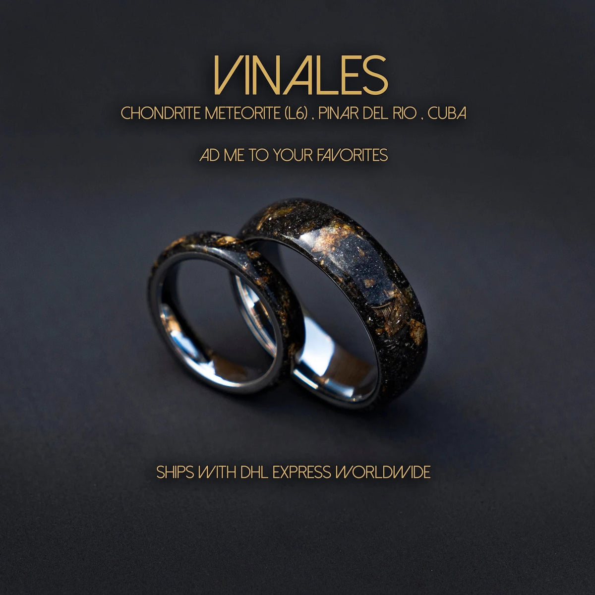 OYO Chondrite Meteorite Domed Tungsten Ring - Decazi