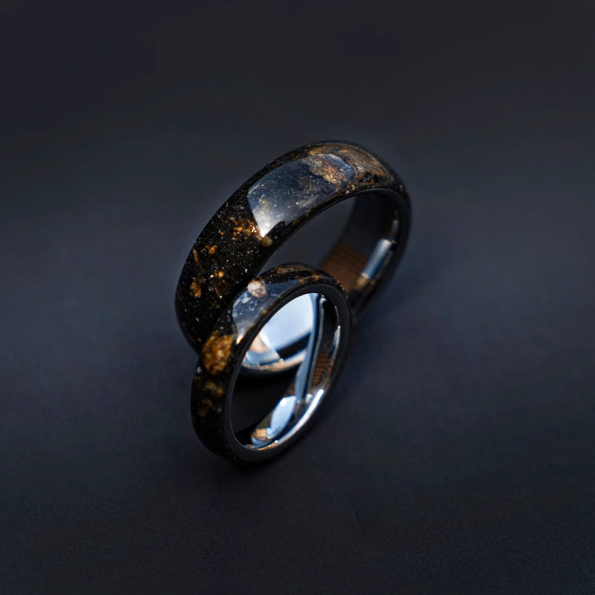 OYO Chondrite Meteorite Domed Tungsten Ring - Decazi