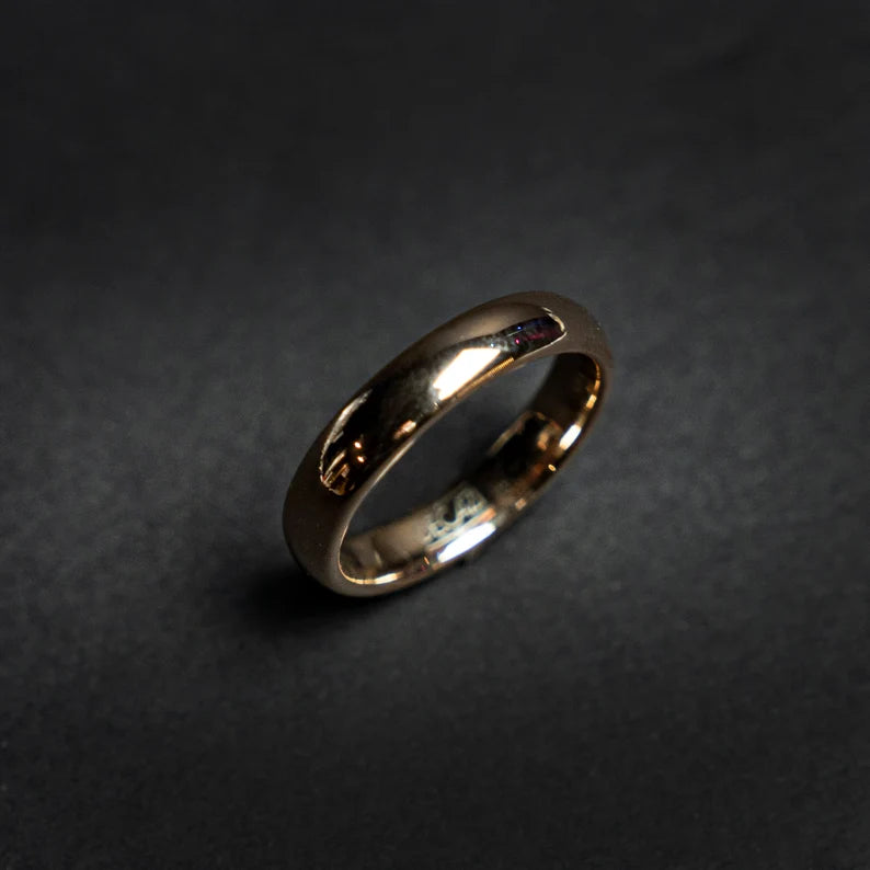Rose gold tungsten ring