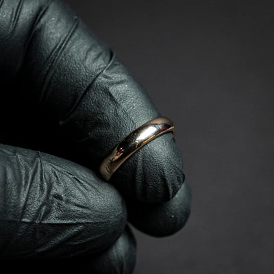 Rose gold tungsten ring