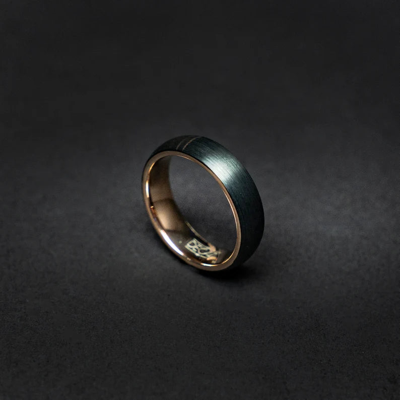 Wedding band gift from bride to groom on anniversary