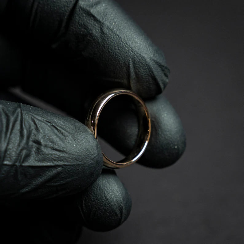 Rose gold tungsten ring
