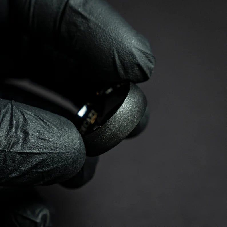 Black Tungsten Promise Ring Unique Wedding Band Decazi Jewelry
