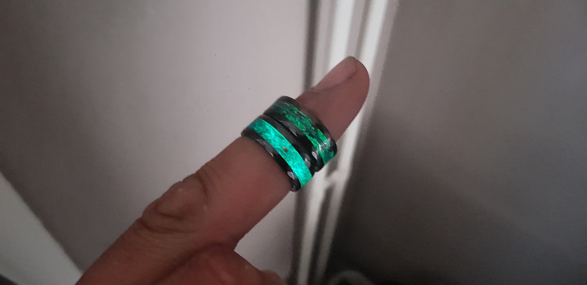 Handmade Black faceted ceramic ring, wedding, mens wedding band, opal ring, tungsten ring, meteorite, meteorite ring, ceramic ring.