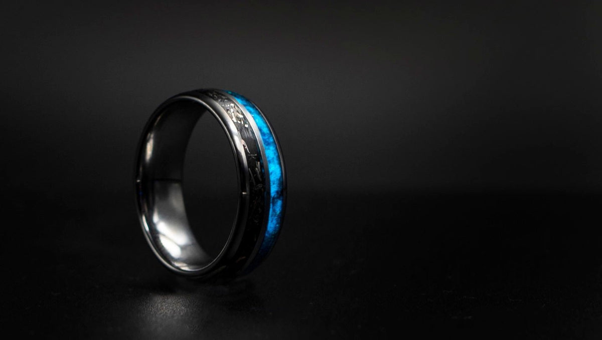 Meteorite Tungsten Ring, Meteorite Ring Men Black, Tungsten Meteorite Ring, Meteorite Wedding Band, Mens Wedding Band Meteorite Wedding Ring