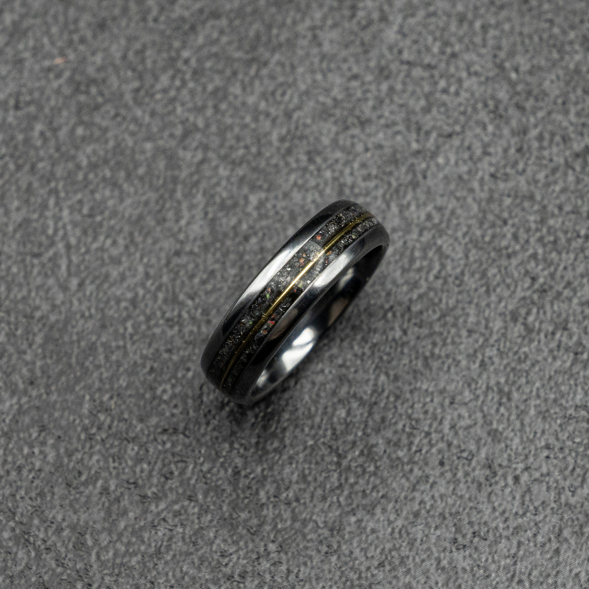 Black friday, meteorite ring, Glow in the dark ring, glow ring, Gold tungsten ring, tungsten ring men, mens wedding band, mens ring.