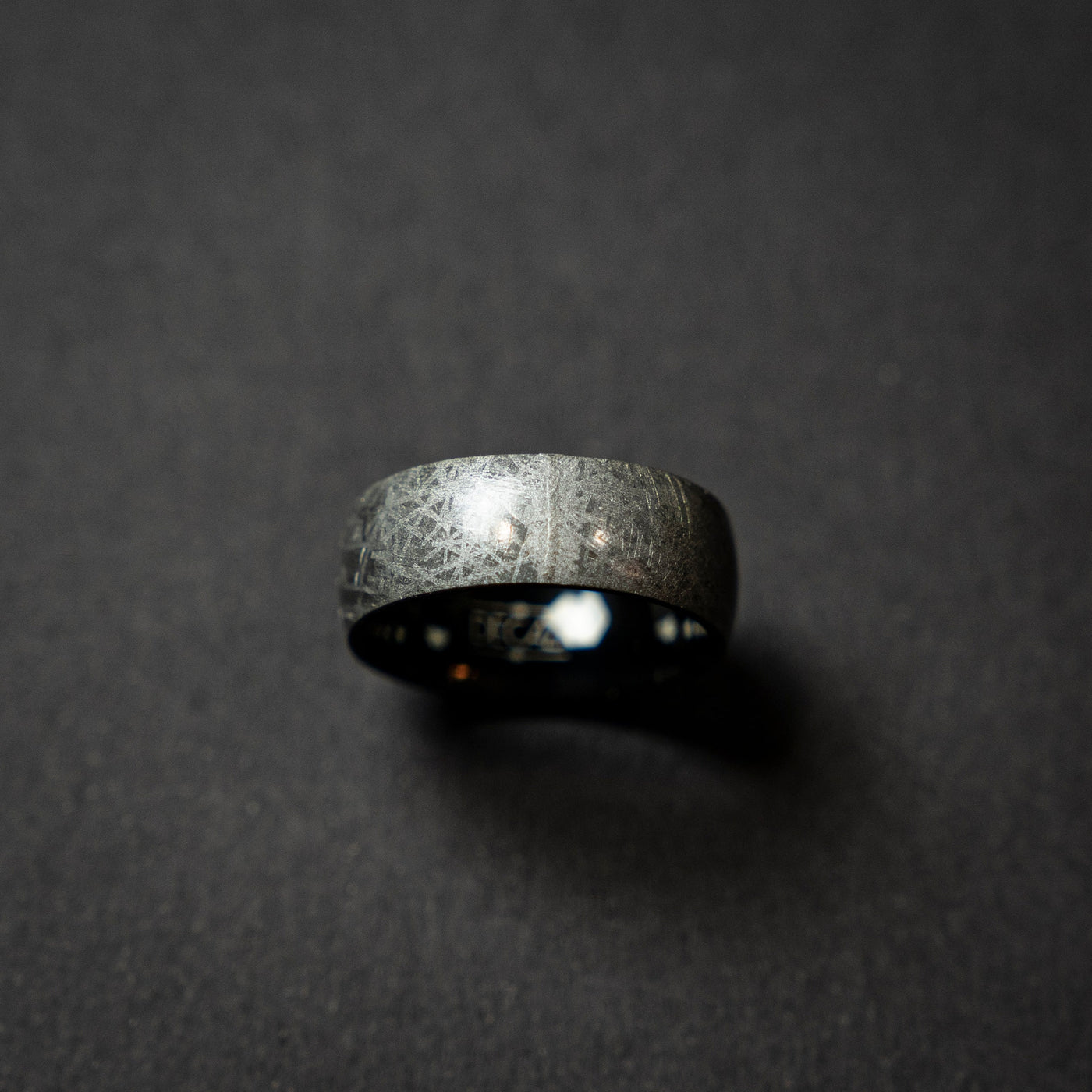 genuine meteorite mens wedding band, meteorite ring, meteorite wedding ring, man wedding band, ring man, Gift for him, Black tungsten ring.