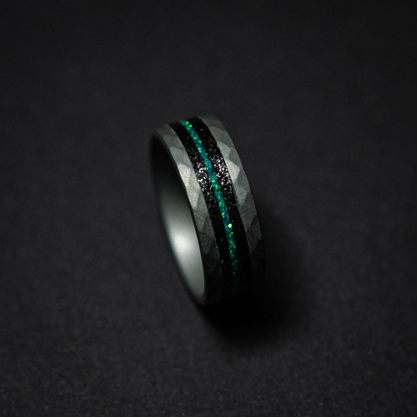 tungsten ring. Meteorite ring. mens wedding band. opal ring. wedding gift. tungsten ring. personalized ring. Galaxy Opal. man opal ring.