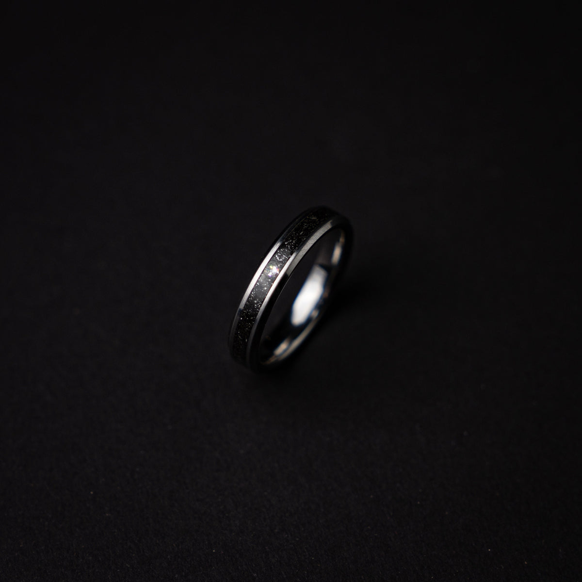 wedding ring set, Meteorite, cubic zirconia, couples rings, custom, matching, best friend, men, cool, promise, mens wedding band, ring - Decazi