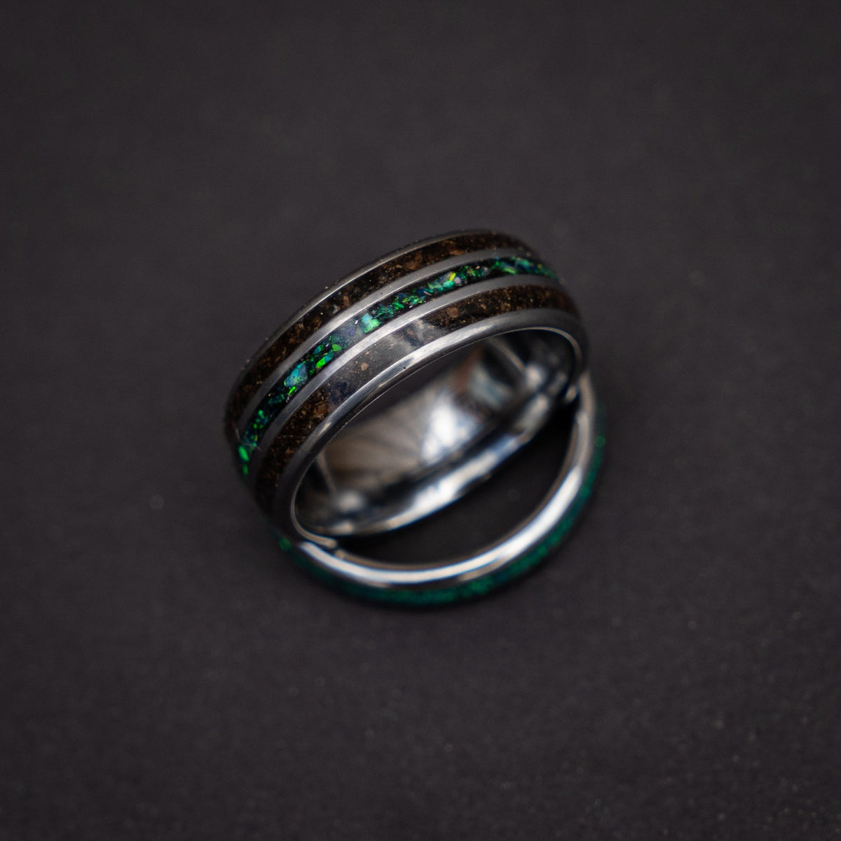 best friend rings, Megalodon tooth, couple ring set, couple rings, his and hers rings, cool mens rings, dainty ring set, wedding ring set. - Decazi